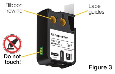 Dymo - XTL 300 - De labelcartridge plaatsen - Stap 2 De labelcartridge plaatsen - Stap 2