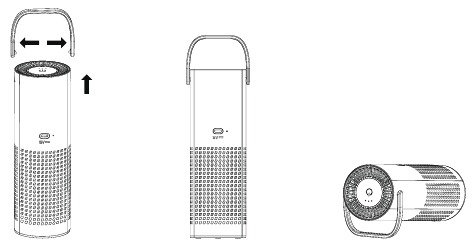 Medify Air - MA-10 - De standaard/het handvat gebruiken De standaard/het handvat gebruiken