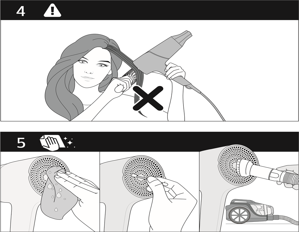 Philips - BHD500 - VEILIG GEBRUIK EN REINIGING VEILIG GEBRUIK EN REINIGING