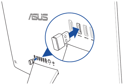 Asus - V241EA - Het draadloze toetsenbord aansluiten - Stap 2 Het draadloze toetsenbord aansluiten - Stap 2