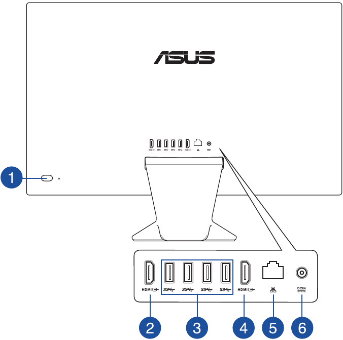 Asus - V241EA - Achteraanzicht Achteraanzicht