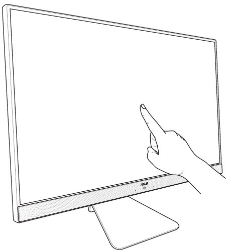 Asus - V241EA - Het touchscreen gebruiken (alleen op geselecteerde modellen) Het touchscreen gebruiken (alleen op geselecteerde modellen)