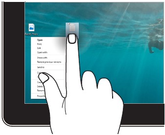Asus - V241EA - Touchscreen-bewegingen gebruiken - Stap 2 Touchscreen-bewegingen gebruiken - Stap 2