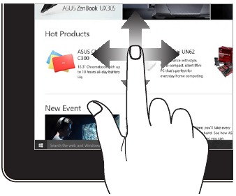 Asus - V241EA - Touchscreen-bewegingen gebruiken - Stap 5 Touchscreen-bewegingen gebruiken - Stap 5