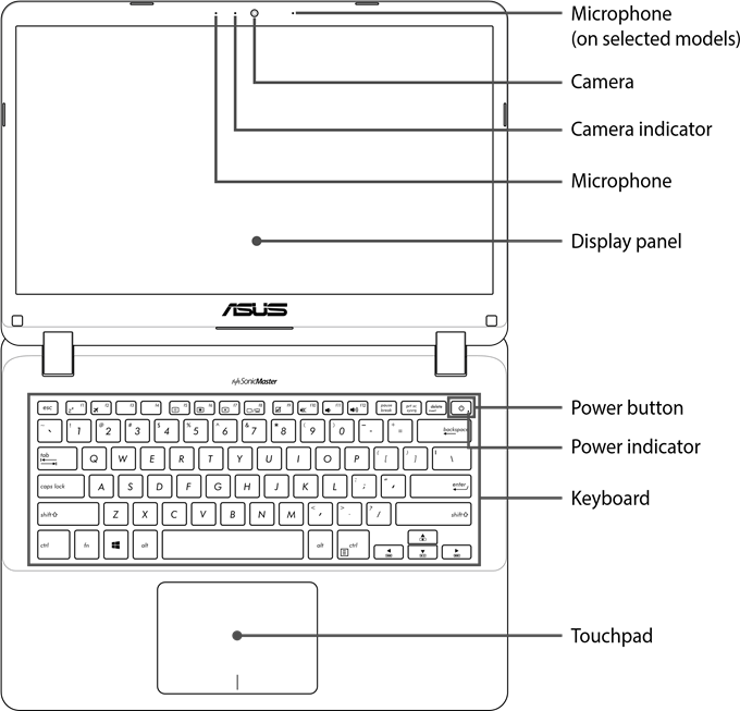Asus - A407UB - Bovenaanzicht - 14 inch model Bovenaanzicht - 14 inch model