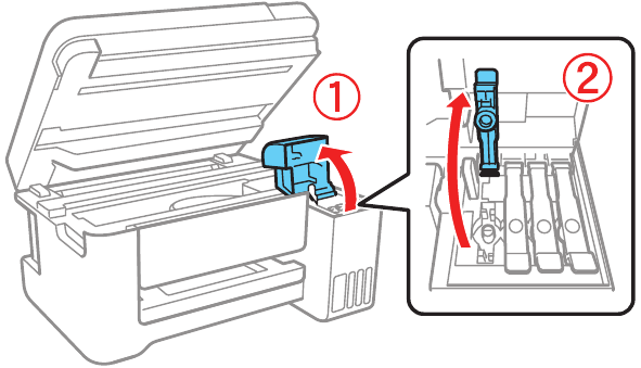 Epson - ET-2700 - Inkttanks vullen - Stap 1 Inkttanks vullen - Stap 1