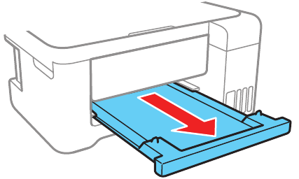 Epson - ET-2700 - Papier plaatsen - Stap 5 Papier plaatsen - Stap 5