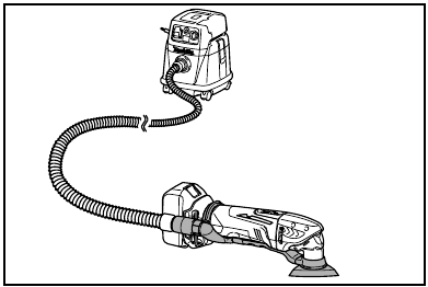 Makita - BTM40 - Een slang aansluiten op een stofafzuighulpstuk Een slang aansluiten op een stofafzuighulpstuk