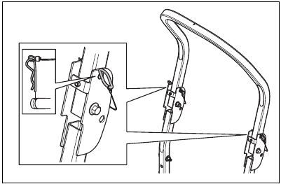 Husqvarna - Z554L - De Roll Over Protection Structure loskoppelen De Roll Over Protection Structure loskoppelen