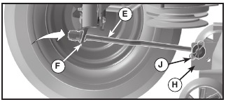 Husqvarna - YTH22V46 - DE MAAIER INSTALLEREN - Stap 3 - Bevestig de voorste stang DE MAAIER INSTALLEREN - Stap 3 - Bevestig de voorste stang