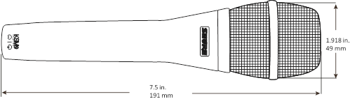 Shure - KSM9 - Afmetingen Afmetingen