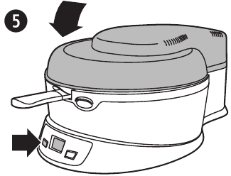 Breville - Halo VDF084 - Friet bakken - Stap 5 - Sluit het deksel Friet bakken - Stap 5 - Sluit het deksel