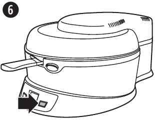 Breville - Halo VDF084 - Friet bakken - Stap 6 - Druk op de aan/uit-knop Friet bakken - Stap 6 - Druk op de aan/uit-knop