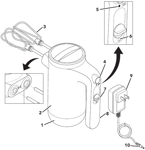 KitchenAid - KHMB732 - ONDERDELEN EN FUNCTIES ONDERDELEN EN FUNCTIES