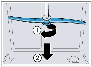 Bosch - SHX78CM6N - Sproeiarmen reinigen - Stap 1 Sproeiarmen reinigen - Stap 1