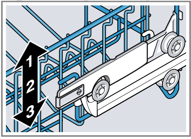Bosch - SHX53CM5N - Bovenste rek aanpassen met RackMatic - Stap 2 Bovenste rek aanpassen met RackMatic - Stap 2