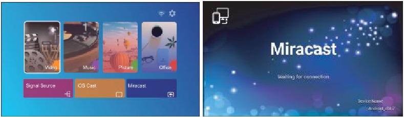 YABER - Pro U9 - Miracast instelling - Stap 1 Miracast instelling - Stap 1