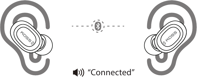 Koss - TWS250i - Verbinding maken met een Bluetooth-apparaat - Stap 2 Verbinding maken met een Bluetooth-apparaat - Stap 2