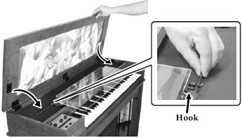 Roland - C-230 - Het deksel sluiten - Stap 2 Het deksel sluiten - Stap 2