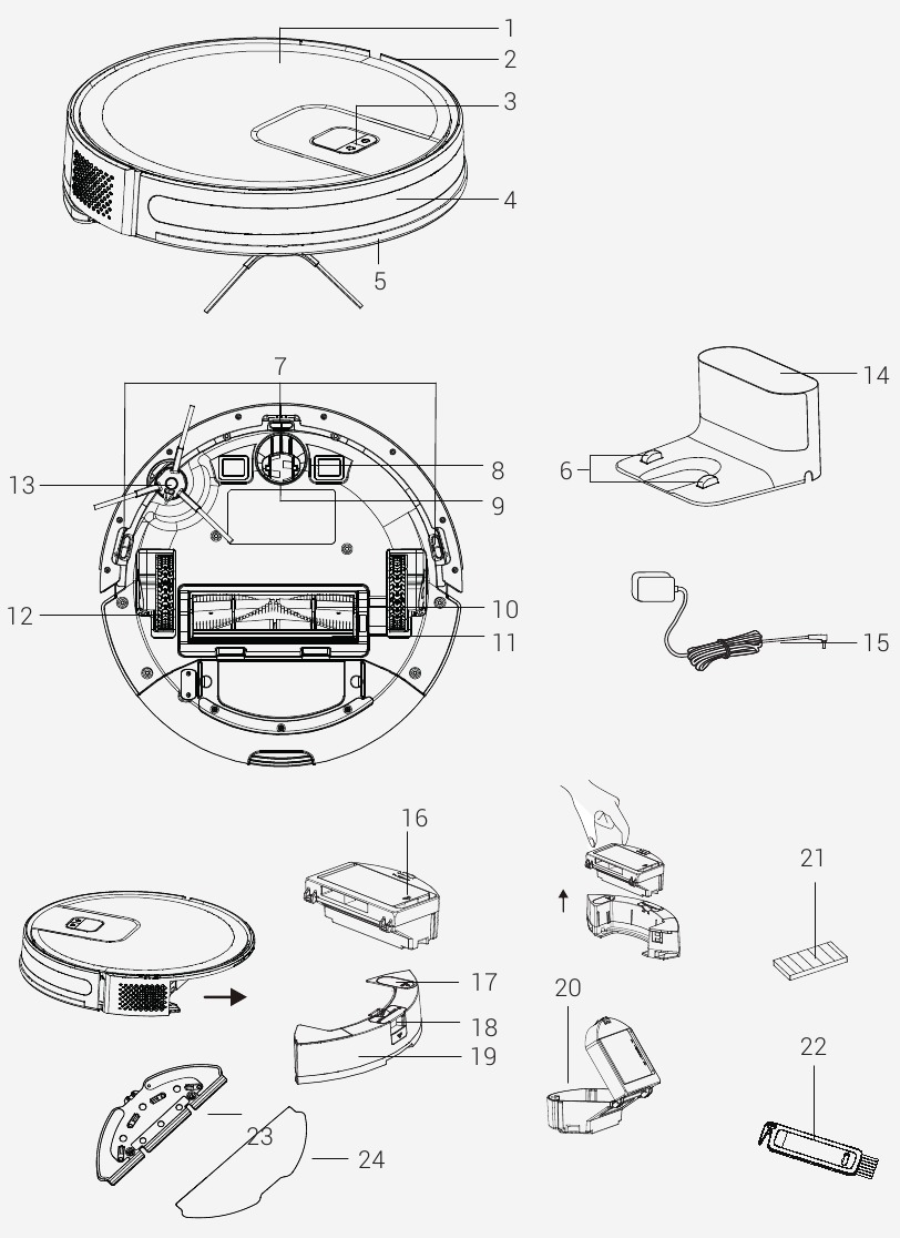 Beko - VRR 60314 VW - Controles en componenten Controles en componenten