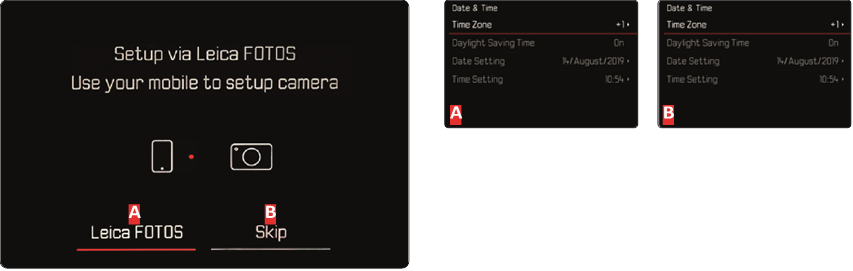 Leica - SL2 - EERSTE START/APP-VERBINDING EERSTE START/APP-VERBINDING