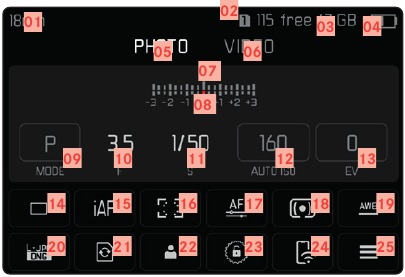 Leica - SL2 - STATUSDISPLAY FOTO STATUSDISPLAY FOTO