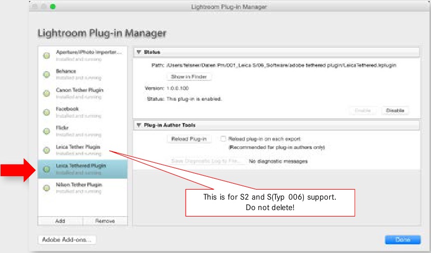 Leica - S3 - LIGHTROOM PLUGIN INSTALLATIE - Stap 4 LIGHTROOM PLUGIN INSTALLATIE - Stap 4