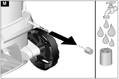 Kärcher - K2 Power Control - Reinig het reinigingsmiddel filter Reinig het reinigingsmiddel filter