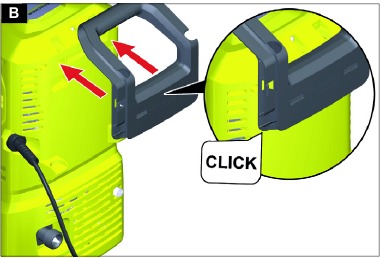 Kärcher - K2 - Installatie - Stap 1 - De handgreep installeren Installatie - Stap 1 - De handgreep installeren