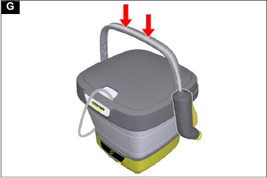 Kärcher - OC 3 Foldable - De watertoevoer tot stand brengen - Stap 5 De watertoevoer tot stand brengen - Stap 5