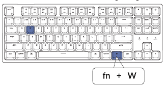 Keychron - C1 Pro - De helderheid van de achtergrondverlichting aanpassen - Stap 1 De helderheid van de achtergrondverlichting aanpassen - Stap 1