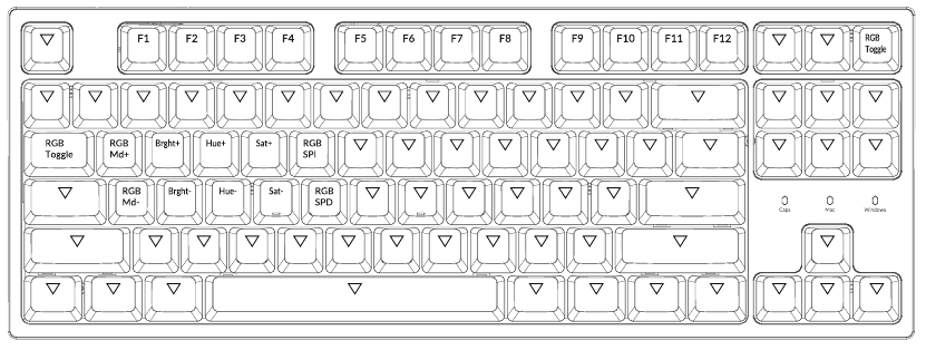 Keychron - C1 Pro - STANDAARD TOETSINDELING - LAAG 1 STANDAARD TOETSINDELING - LAAG 1