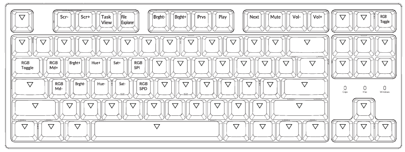 Keychron - C1 Pro - STANDAARD TOETSINDELING - LAAG 3 STANDAARD TOETSINDELING - LAAG 3