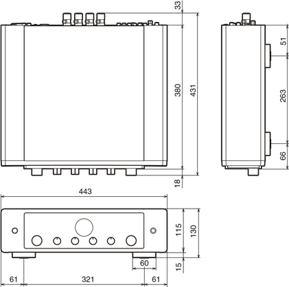 Marantz - MODEL 30 - Afmetingen (Eenheid : mm) Afmetingen (Eenheid : mm)