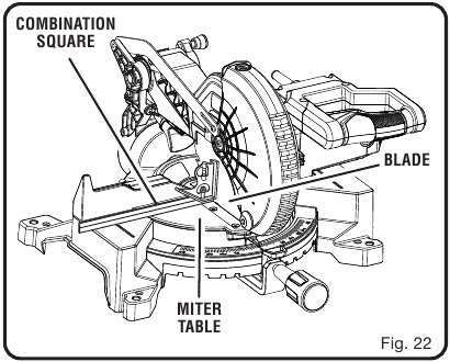 Ryobi - TS1144 - DE ZAAGBLAD HAAKS OP DE VERSTEKTAFEL ZETTEN - Stap 1 DE ZAAGBLAD HAAKS OP DE VERSTEKTAFEL ZETTEN - Stap 1