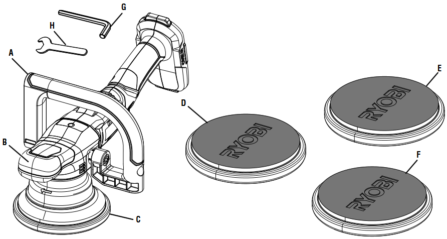 Ryobi - PBF100 - OVERZICHT OVERZICHT