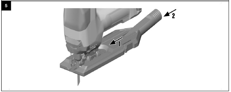 HILTI - Nuron SJD 6-22 - De stofafzuigadapter plaatsen De stofafzuigadapter plaatsen