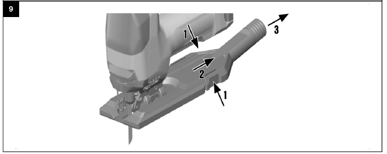 HILTI - Nuron SJD 6-22 - De stofafzuigadapter verwijderen De stofafzuigadapter verwijderen