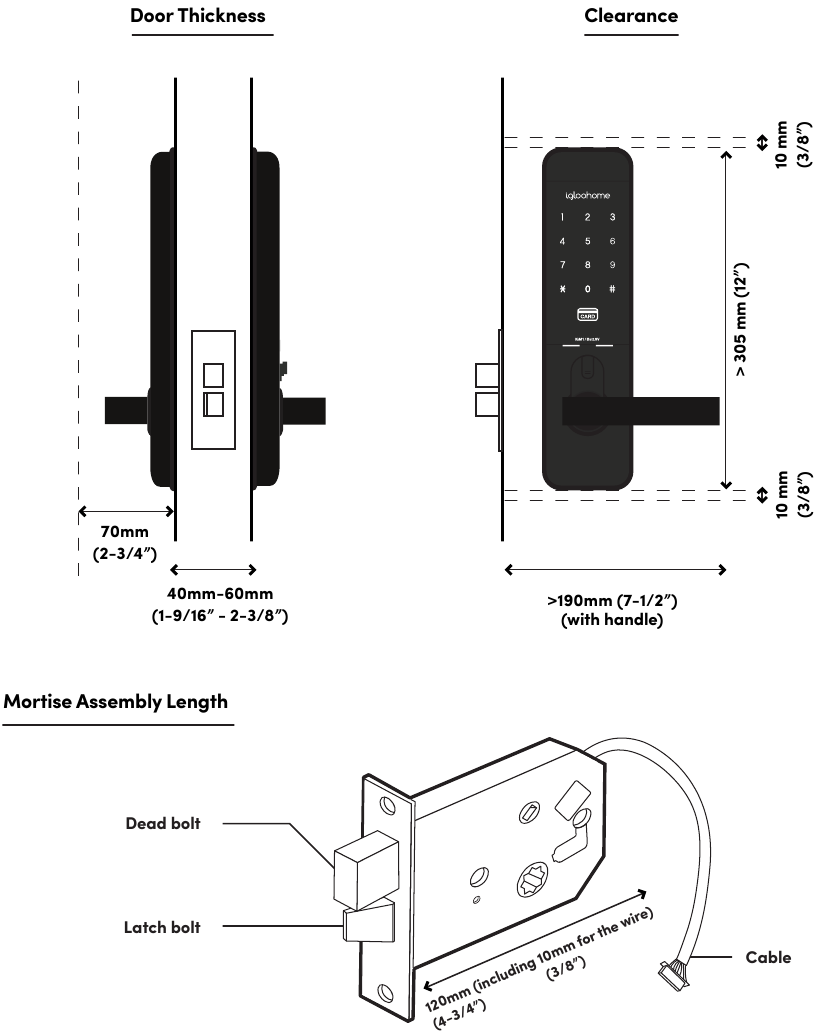 igloohome - Smart Mortise - Vereisten Vereisten
