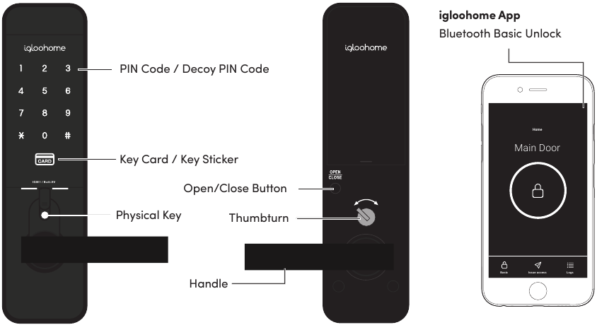 igloohome - Smart Mortise - Om de deur te ontgrendelen Om de deur te ontgrendelen