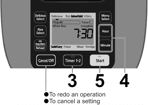 Panasonic - SR-HZ106 - De timer gebruiken De timer gebruiken