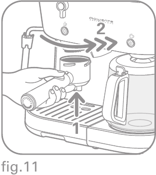 Rowenta - PERFECTO COMBI - Espresso maken met gemalen koffie - Stap 2 Espresso maken met gemalen koffie - Stap 2