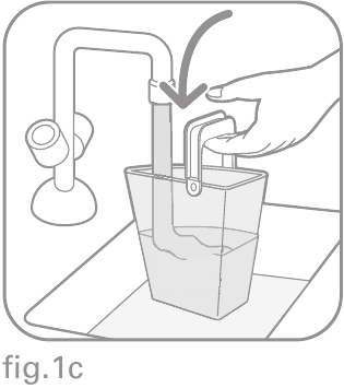 Rowenta - PERFECTO COMBI - Spoelen voor het eerste gebruik - Stap 1 Spoelen voor het eerste gebruik - Stap 1