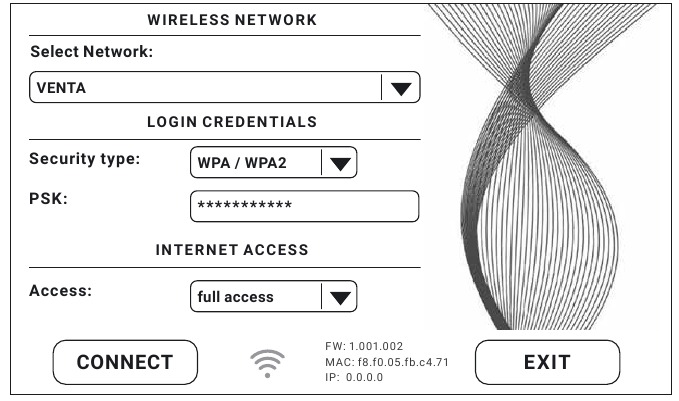 Venta - Professional AH902 - WIFI CONFIGURATIE WIFI CONFIGURATIE