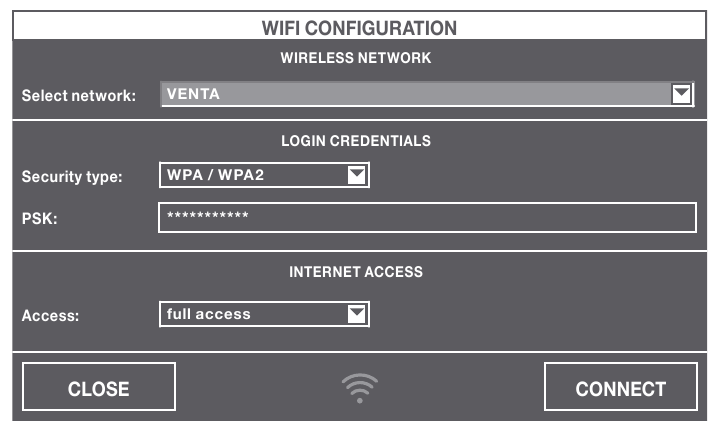 Venta - LPH60 Ultra - WIFI-INSTELLING WIFI-INSTELLING