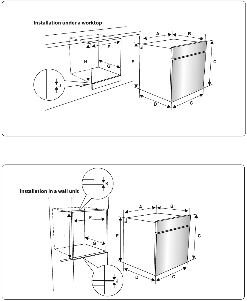 Philco - POB 789 BX - Installatie van de oven - Stap 1 Installatie van de oven - Stap 1