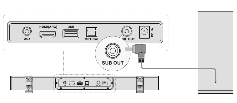 Ultimea - Nova S40 - VERBINDEN MET SUBWOOFER VERBINDEN MET SUBWOOFER