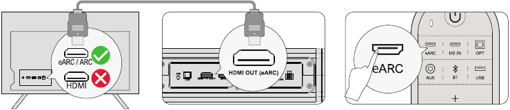 Ultimea - Apollo S60 - VERBINDEN MET TV VIA HDMI OUT eARC / ARC VERBINDEN MET TV VIA HDMI OUT eARC / ARC