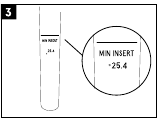 Minimale insteeklijn zadel