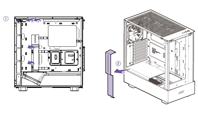 NZXT - H5 FLOW - KABELGOOT VERWIJDEREN KABELGOOT VERWIJDEREN